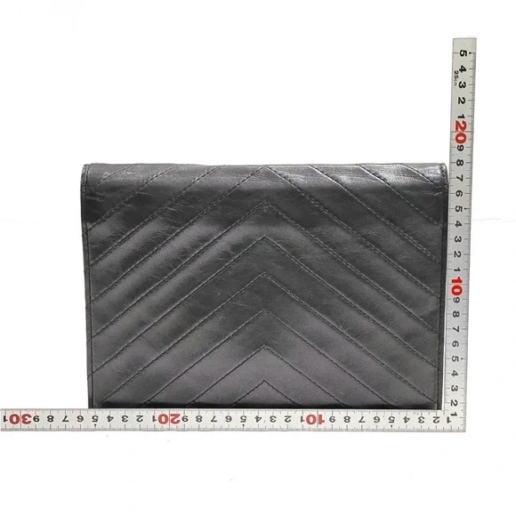 YSL Black Quilted Envelope Clutch - Women Bags - Picture 2 of 9